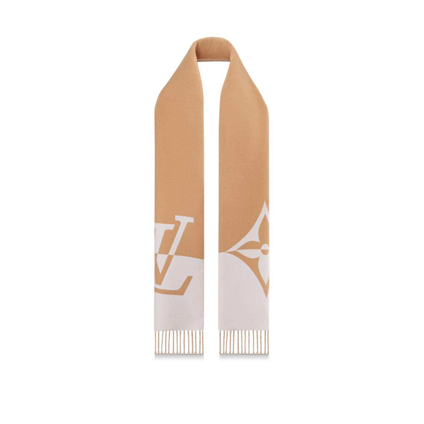 Louis Vuitton Beige M79098 Graphic Dual Scarf Louis Vuitton Beige M79098 Graphic Dual Scarf