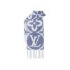 Louis Vuitton Blue M79214 FLIGHT MODE LV Medallion Scarf Louis Vuitton Blue M79214 FLIGHT MODE LV Medallion Scarf