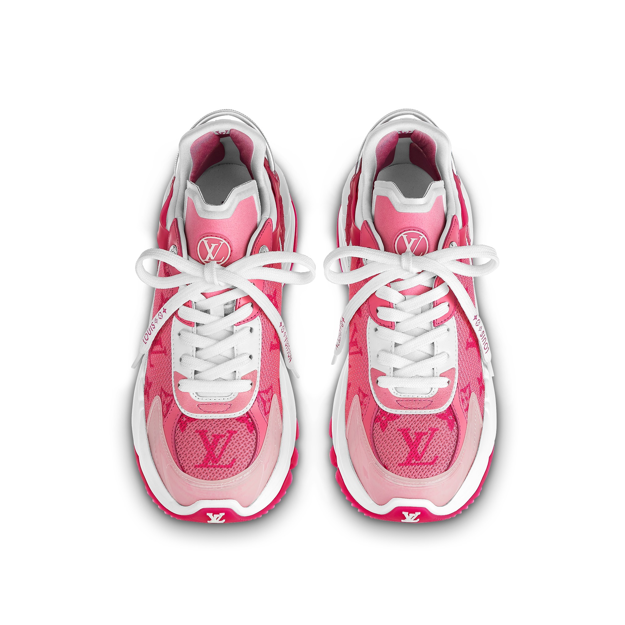 Louis Vuitton LV Run 55 Sneaker Monogram Flowers Pink 1AB3C8 Louis Vuitton LV Run 55 Sneaker Monogram Flowers Pink 1AB3C8