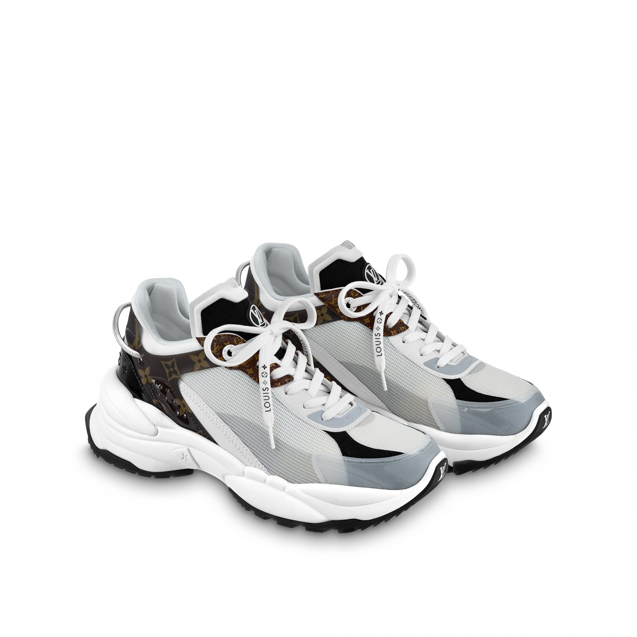 Louis Vuitton LV Run 55 Sneaker Monogram Flowers White 1AASDF Louis Vuitton LV Run 55 Sneaker Monogram Flowers White 1AASDF