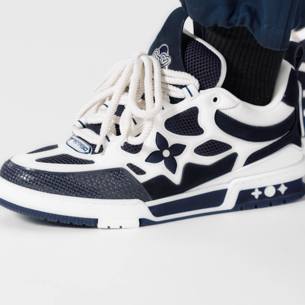 Louis Vuitton LV Skate Sneaker Navy Blue Marine 1ACF1U Louis Vuitton LV Skate Sneaker Navy Blue Marine 1ACF1U