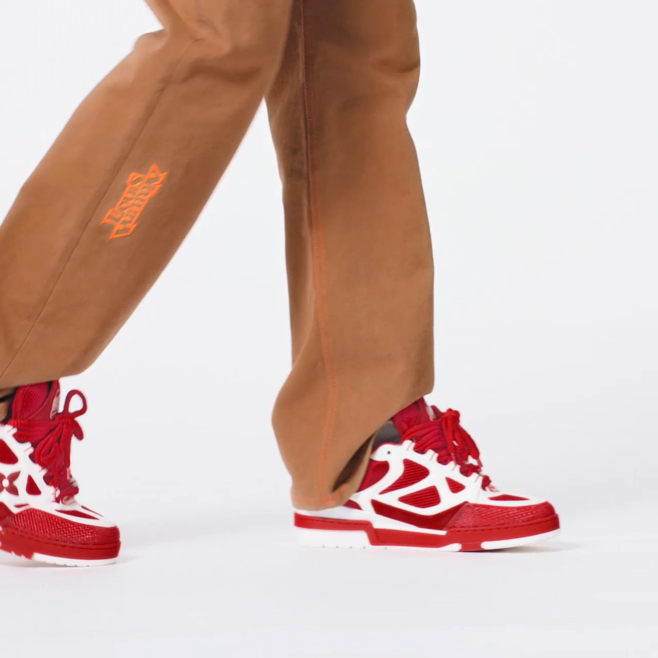 Louis Vuitton LV Skate Sneaker Since 54 Monogram Flowers Red 1AARS4 Louis Vuitton LV Skate Sneaker Since 54 Monogram Flowers Red 1AARS4