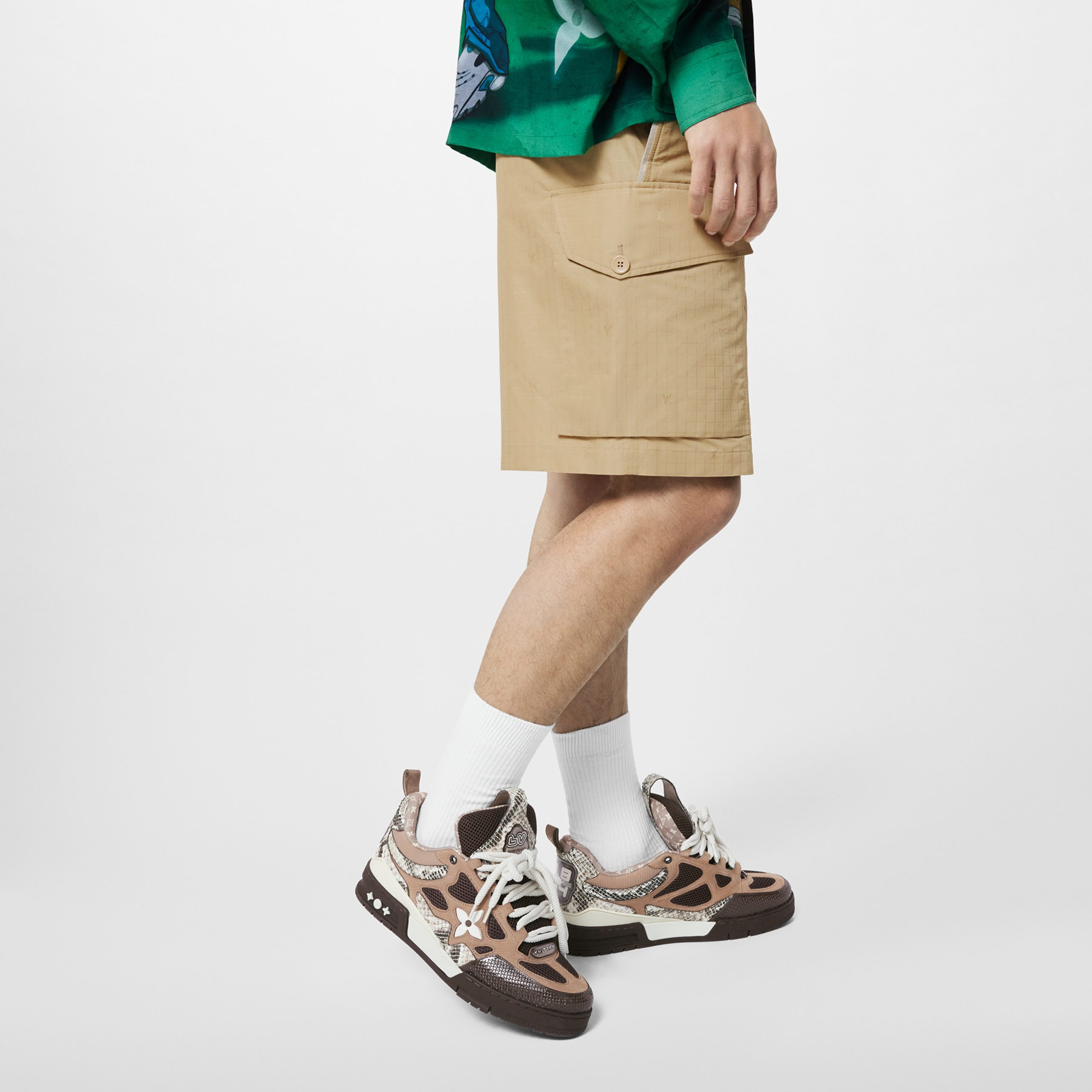 Louis Vuitton LV Skate Sneaker Since 54 Monogram Flowers Brown 1ABMG1 Louis Vuitton LV Skate Sneaker Since 54 Monogram Flowers Brown 1ABMG1