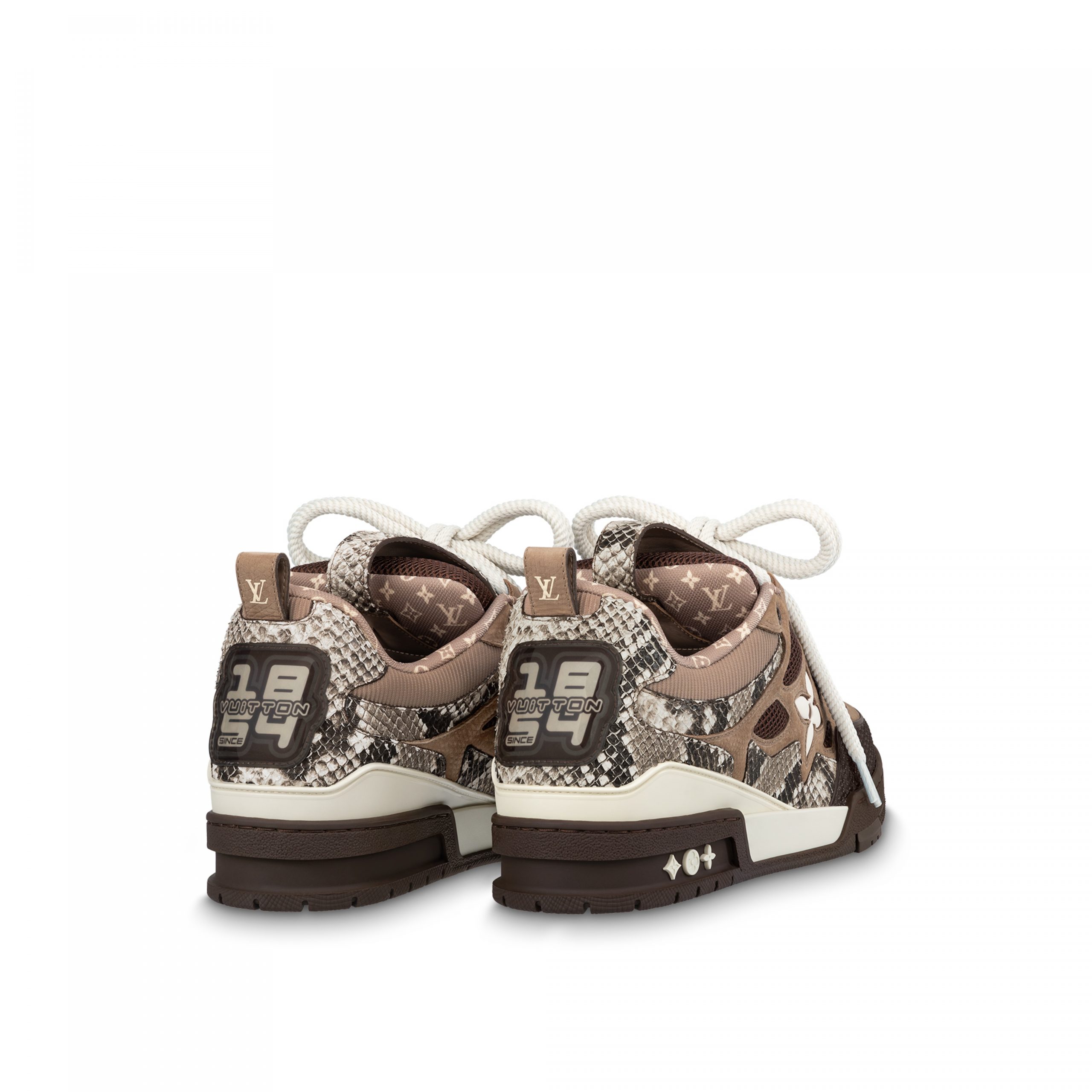 Louis Vuitton LV Skate Sneaker Since 54 Monogram Flowers Brown 1ABMG1 Louis Vuitton LV Skate Sneaker Since 54 Monogram Flowers Brown 1ABMG1