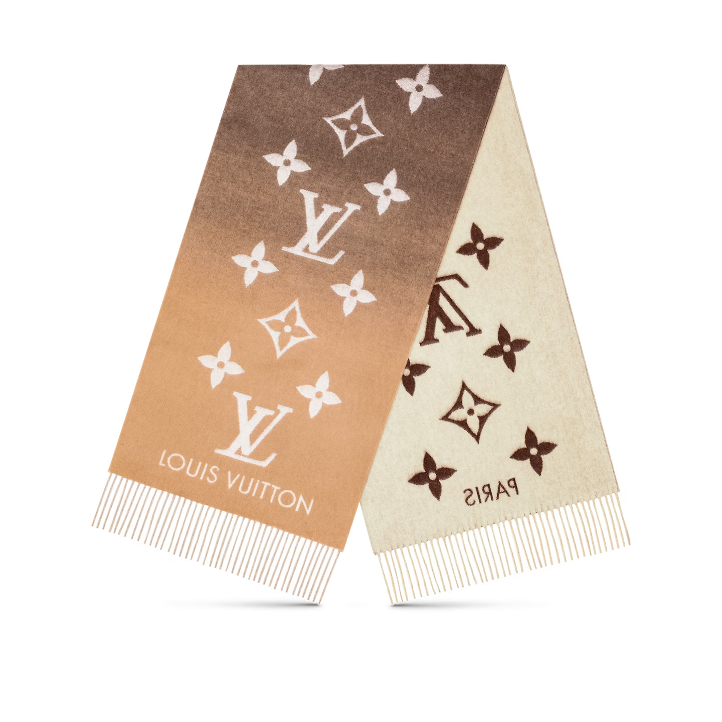 Louis Vuitton Beige M73675 Reykjavik Gradient Scarf Louis Vuitton Beige M73675 Reykjavik Gradient Scarf