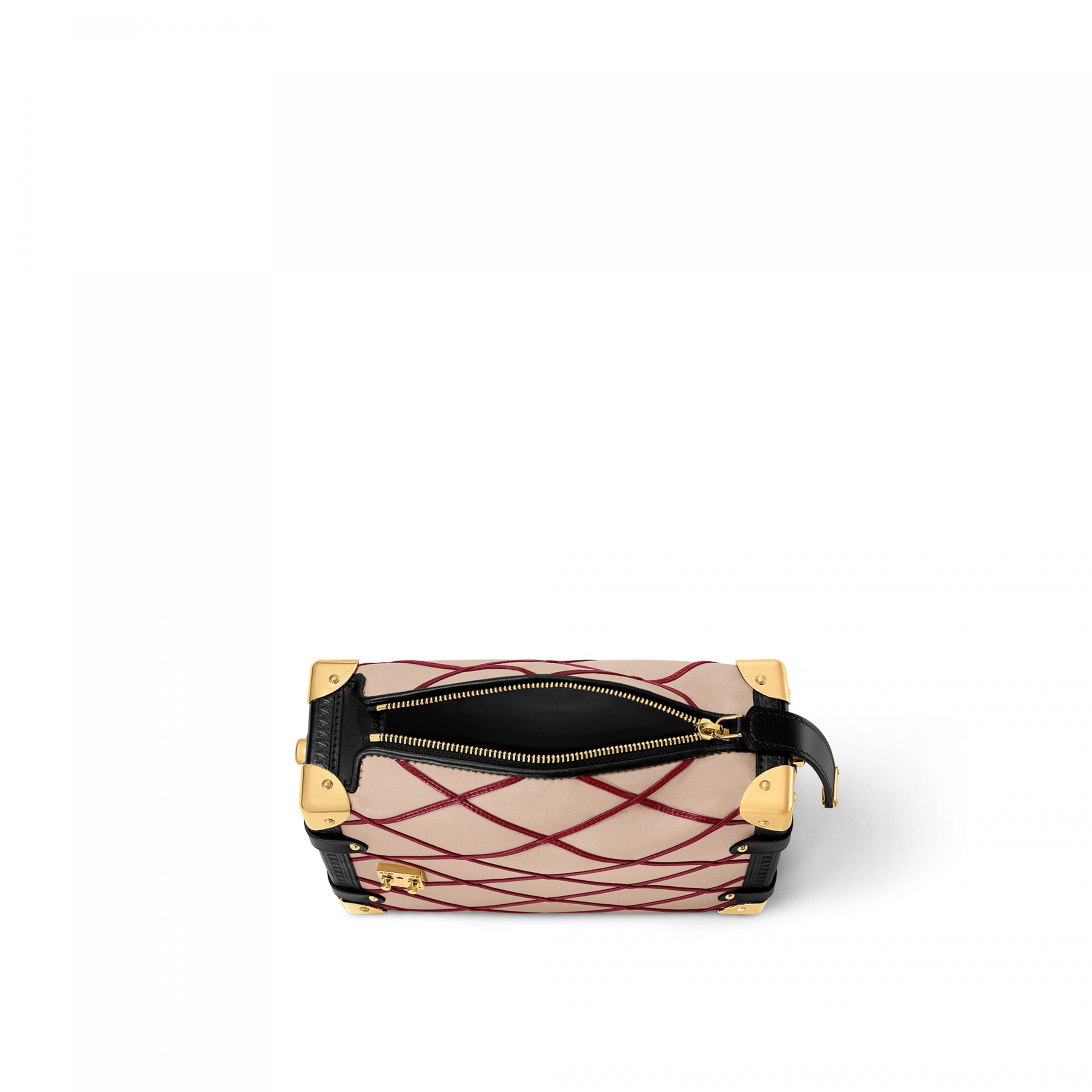 Louis Vuitton M24403 Side Trunk MM Malletage Beige/Red Louis Vuitton M24403 Side Trunk MM Malletage Beige/Red