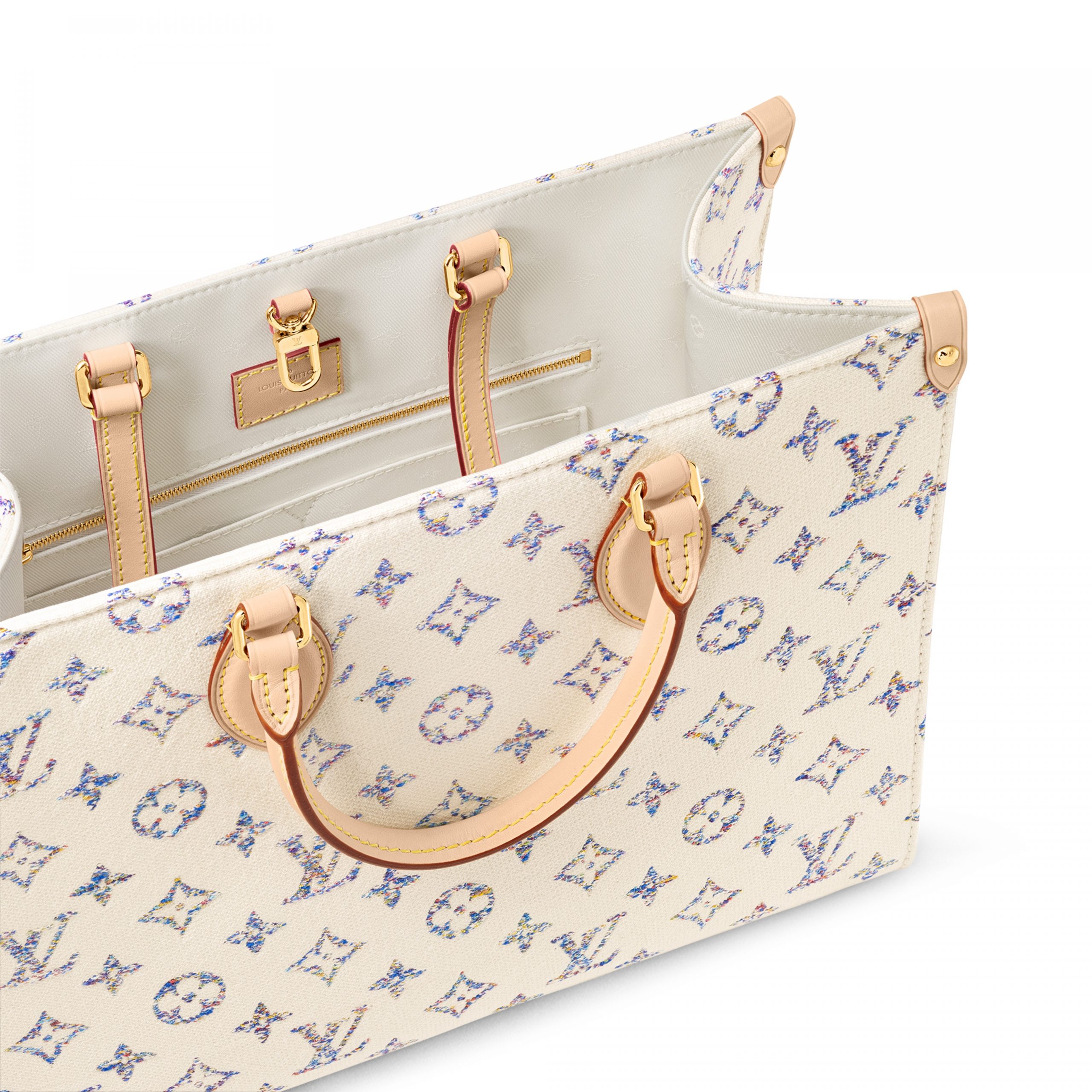 Louis Vuitton M24708 OnTheGo MM Multicolor Beige Louis Vuitton M24708 OnTheGo MM Multicolor Beige
