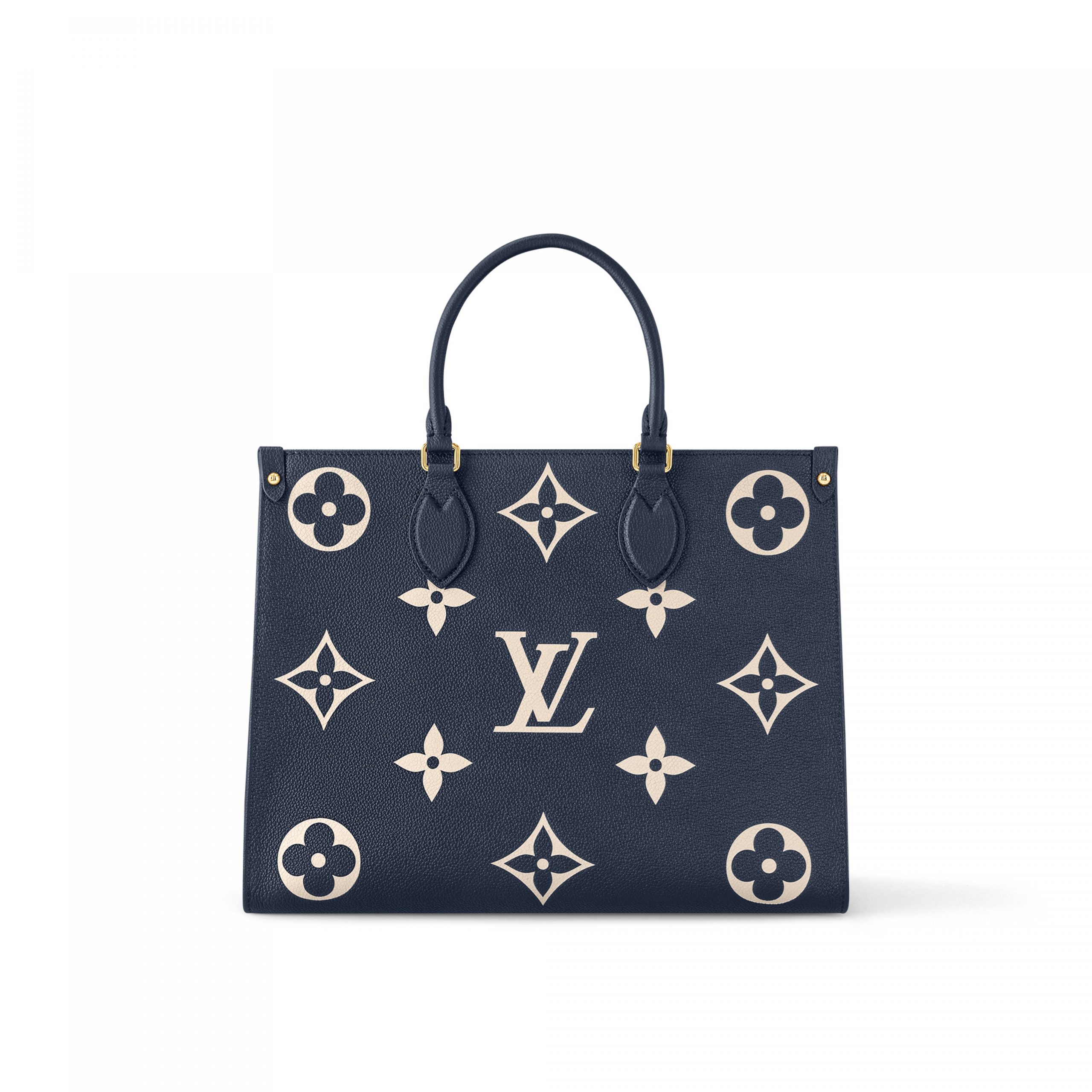 Louis Vuitton M47084 OnTheGo MM Navy Blue/Cream Louis Vuitton M47084 OnTheGo MM Navy Blue/Cream