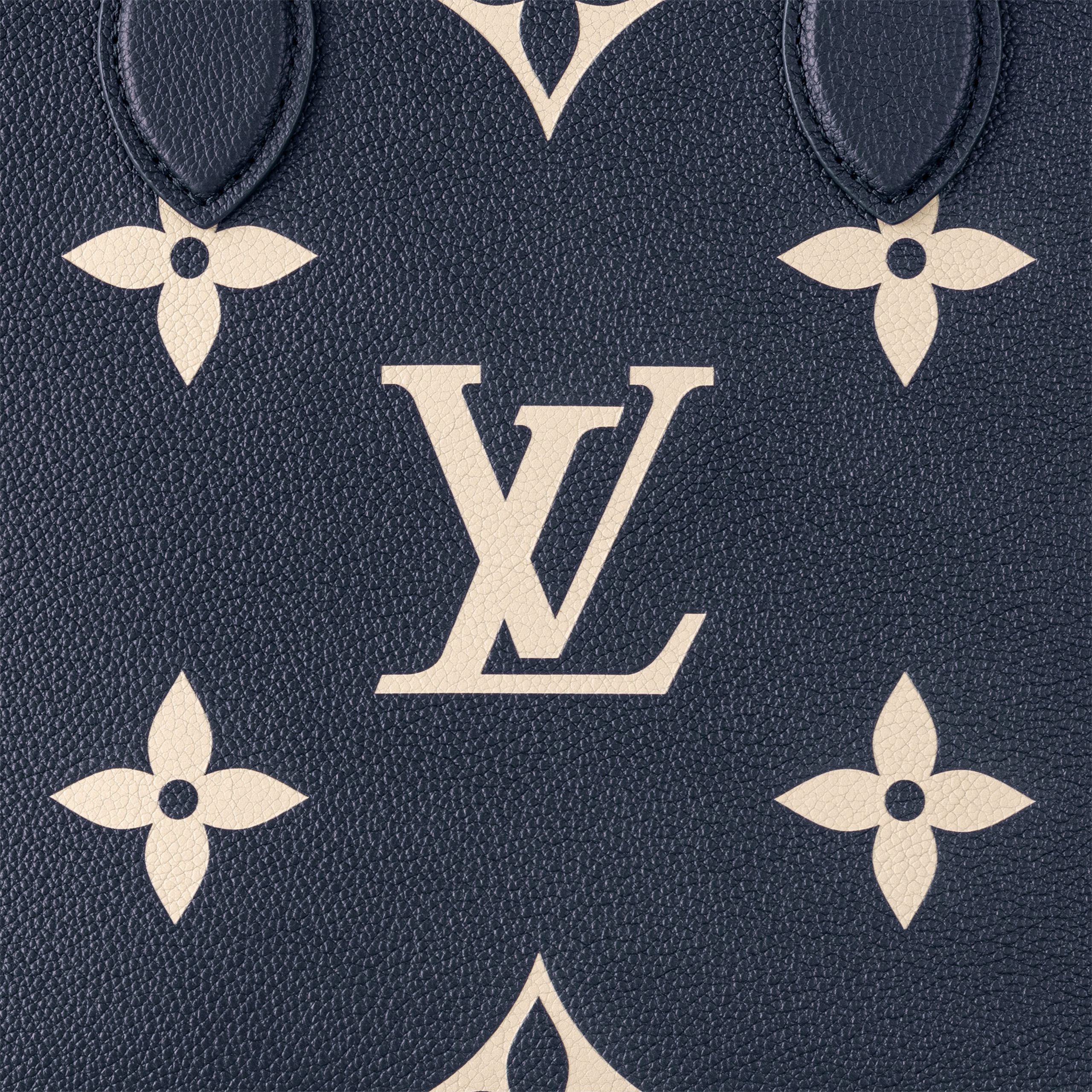 Louis Vuitton M47084 OnTheGo MM Navy Blue/Cream Louis Vuitton M47084 OnTheGo MM Navy Blue/Cream