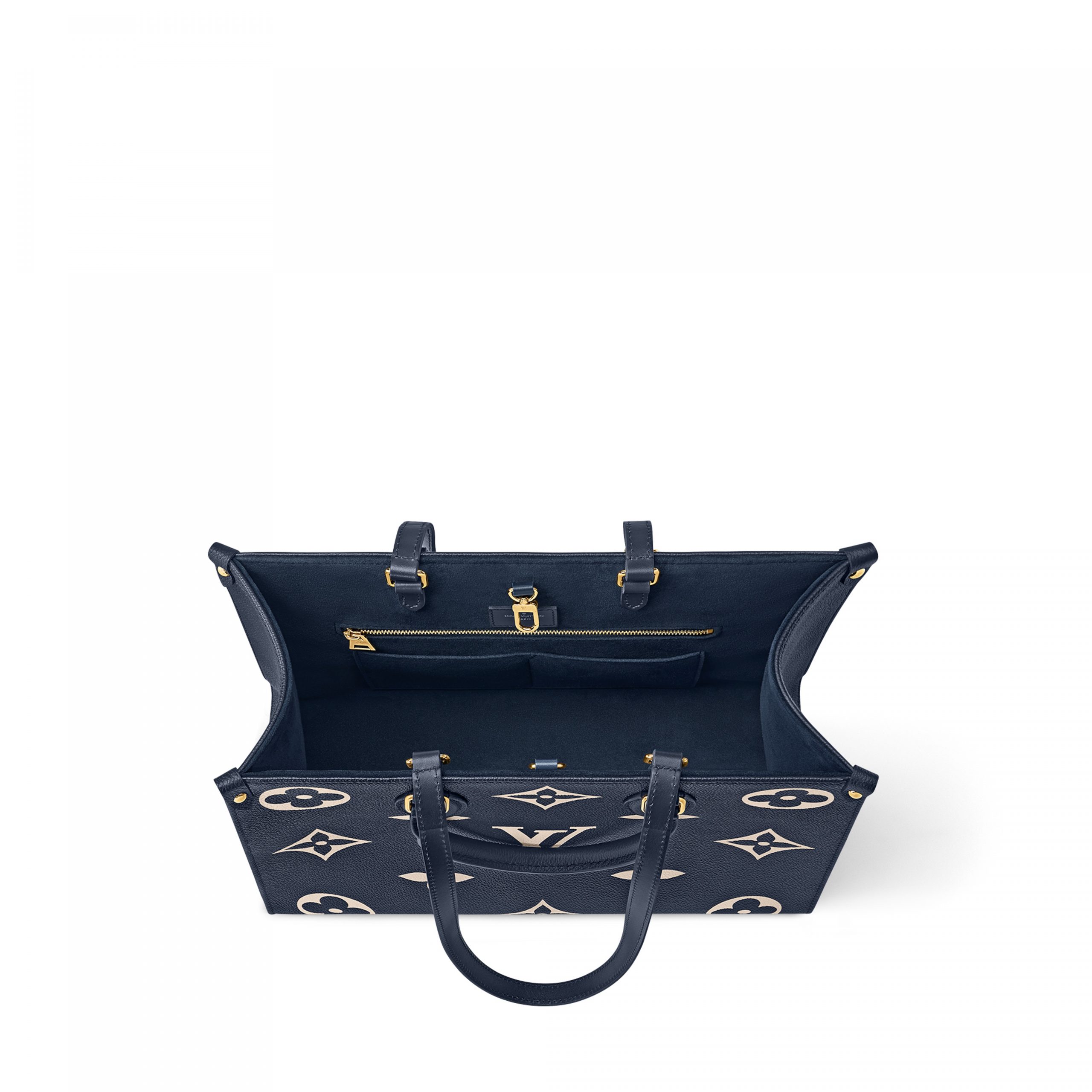Louis Vuitton M47084 OnTheGo MM Navy Blue/Cream Louis Vuitton M47084 OnTheGo MM Navy Blue/Cream