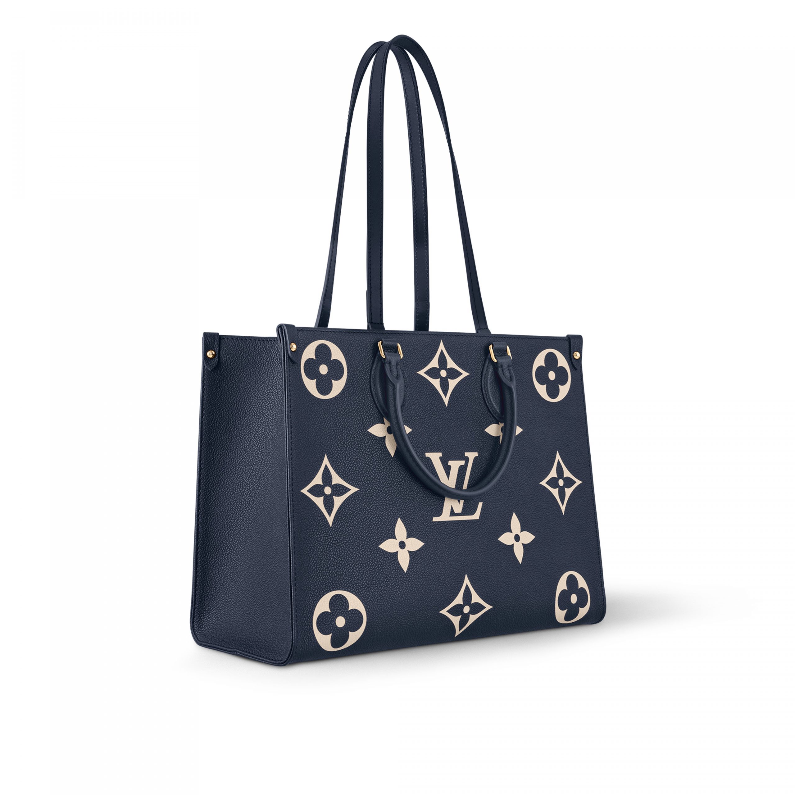 Louis Vuitton M47084 OnTheGo MM Navy Blue/Cream Louis Vuitton M47084 OnTheGo MM Navy Blue/Cream